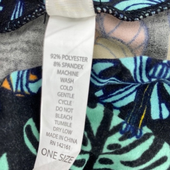 LULAROE  Tropical Bird Tree and Flower Print Leggings - Picture 5 of 7